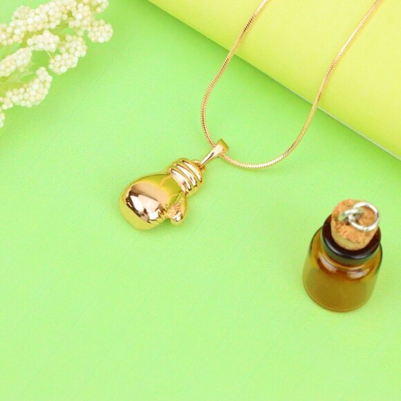 "Boxing Glove Rose Gold Pendant for Sporty Charm, XPPT1285 - Picture 6 of 12